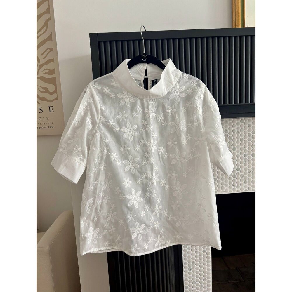 White Embroidered Floral Blouse – effortless chic